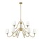 Z-Lite Gianna Chandelier, 9-Light, 46 In.W x 28.25 In.H, Modern Gold/White 7509-9-46MGLD - alternate 6